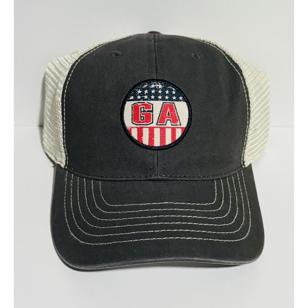 Georgia State Pride Hat cap Trucker vented Adjustable Snap One Size